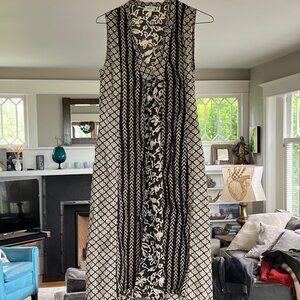 Cotton Kaftan, brown and tan